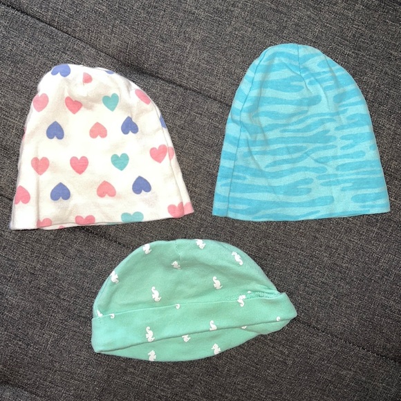 Trio bundle of Baby Bonnets - Picture 1 of 10